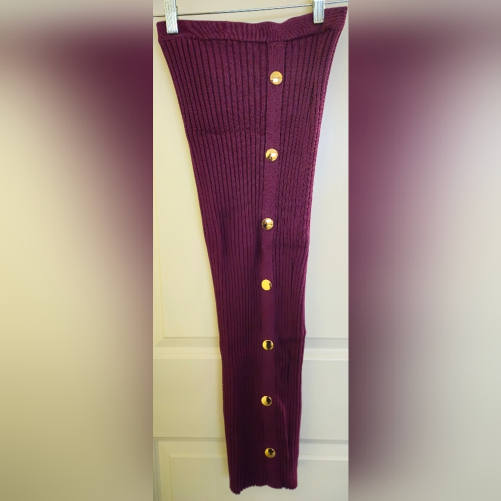 Purple Ribbed Long Sleeve Top - Picture 4 of 6